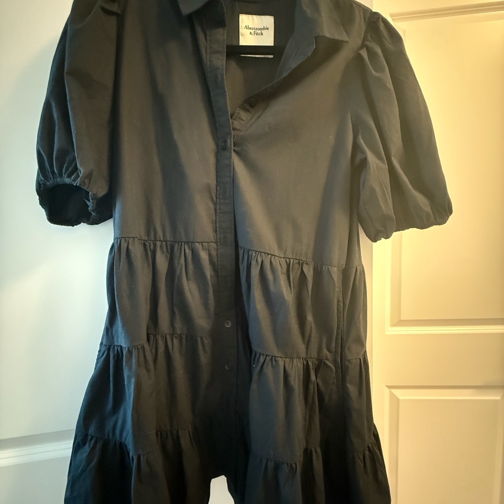 Abercrombie & Fitch Black Tiered Dress